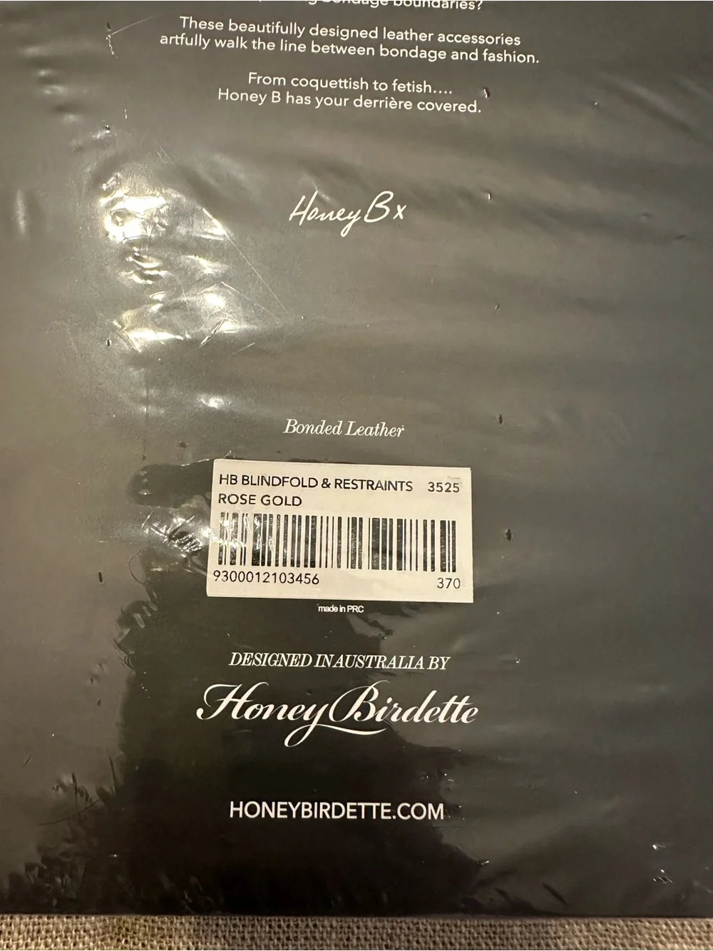 Honey Birdette Bondage Set — Black & Rose Gold Accents